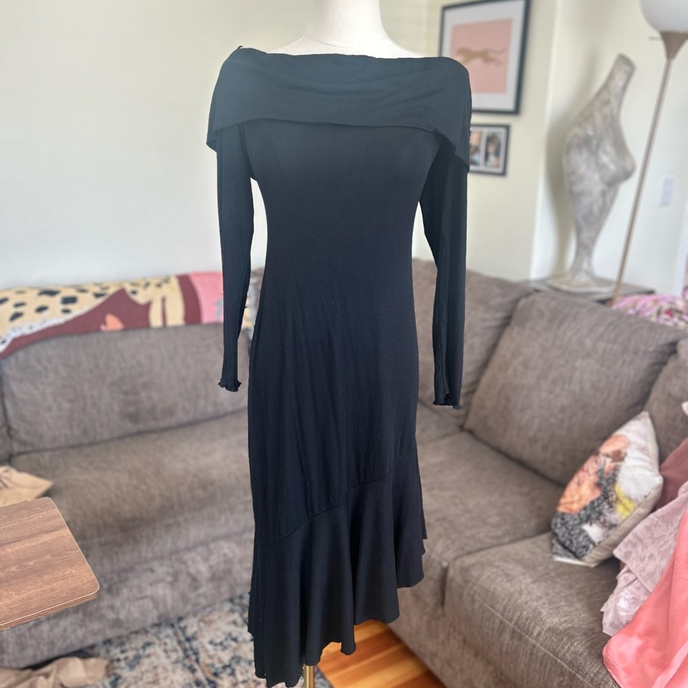 Elegant Black Off-Shoulder Dress